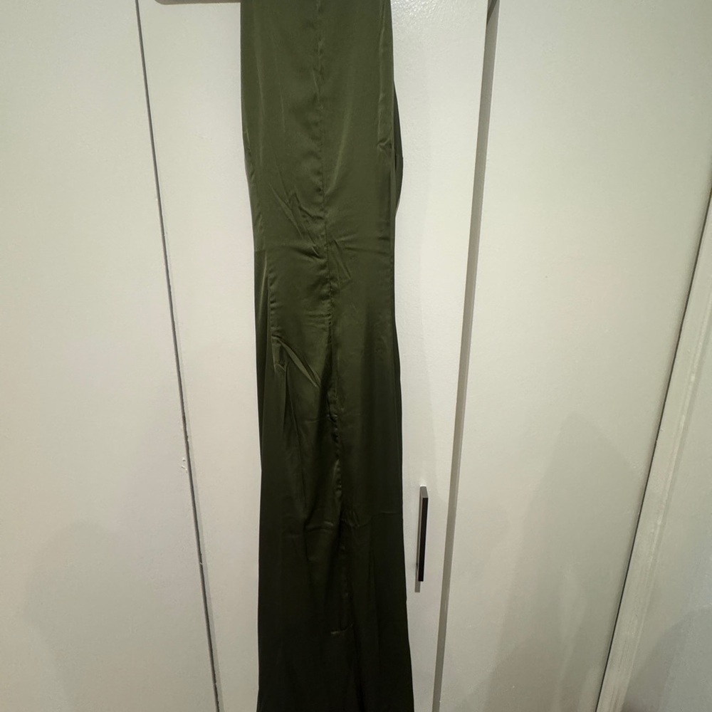 NWT Andrea Iyamah Reni Midi Olive Dress - Picture 5 of 7
